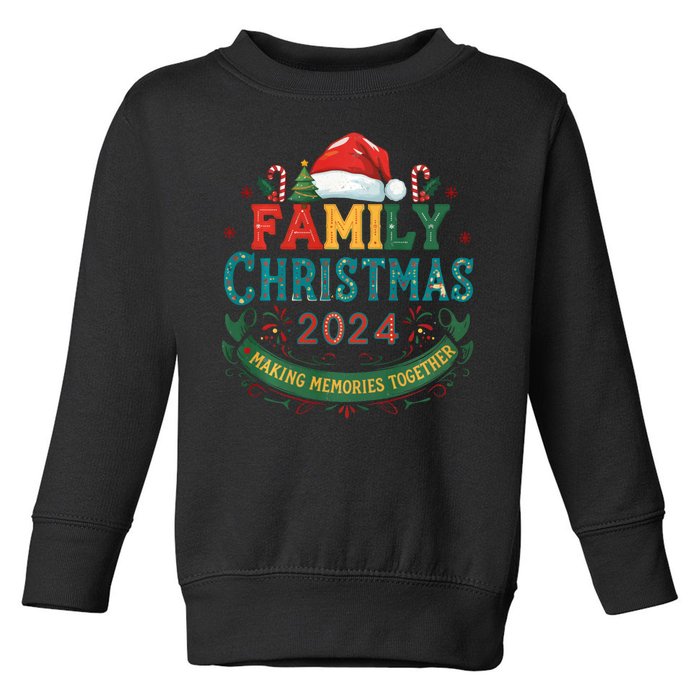 Family Christmas 2024 Matching Outfit Xmas Squad Santa Group Toddler Sweatshirt