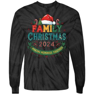 Family Christmas 2024 Matching Outfit Xmas Squad Santa Group Tie-Dye Long Sleeve Shirt