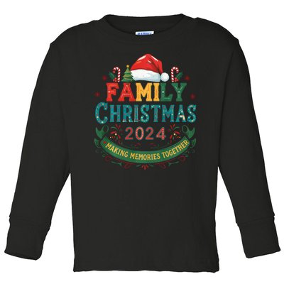 Family Christmas 2024 Matching Outfit Xmas Squad Santa Group Toddler Long Sleeve Shirt