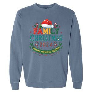 Family Christmas 2024 Matching Outfit Xmas Squad Santa Group Garment-Dyed Sweatshirt