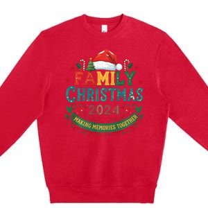 Family Christmas 2024 Matching Outfit Xmas Squad Santa Group Premium Crewneck Sweatshirt