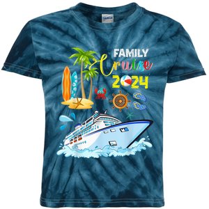 Family Cruise 2024 Funny Summer Vacation Cruise Ship Lover Kids Tie-Dye T-Shirt