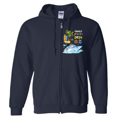 Family Cruise 2024 Funny Summer Vacation Cruise Ship Lover Full Zip Hoodie