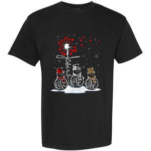 Funny Christmas 2024 Faith Hope Love Snowman Christian Cross Garment-Dyed Heavyweight T-Shirt