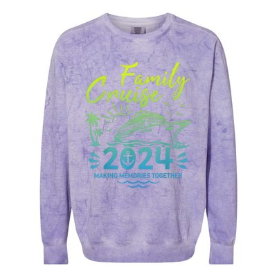 Family Cruise 2024 Making Memories Family Vacation 2024 Colorblast Crewneck Sweatshirt