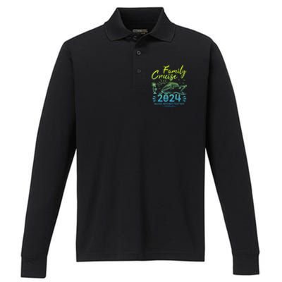 Family Cruise 2024 Making Memories Family Vacation 2024 Performance Long Sleeve Polo