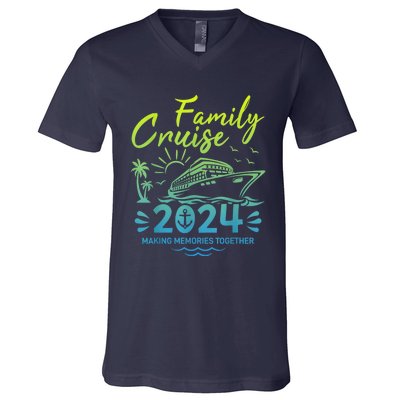 Family Cruise 2024 Making Memories Family Vacation 2024 V-Neck T-Shirt