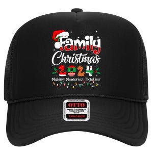 Family Christmas 2024 Matching Xmas Squad Santa High Crown Mesh Back Trucker Hat