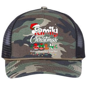 Family Christmas 2024 Matching Xmas Squad Santa Retro Rope Trucker Hat Cap