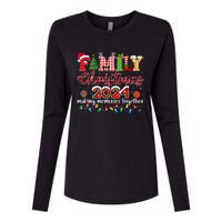 Family Christmas 2024 Matching Squad Santa Elf Funny Xmas Womens Cotton Relaxed Long Sleeve T-Shirt