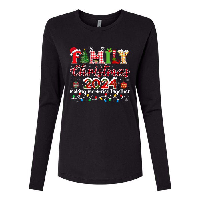 Family Christmas 2024 Matching Squad Santa Elf Funny Xmas Womens Cotton Relaxed Long Sleeve T-Shirt