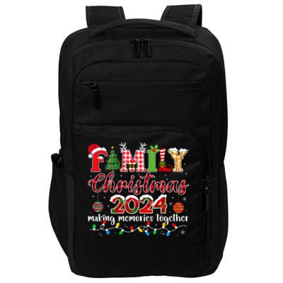 Family Christmas 2024 Matching Squad Santa Elf Funny Xmas Impact Tech Backpack