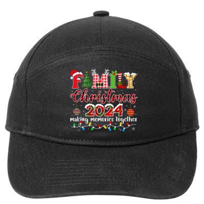 Family Christmas 2024 Matching Squad Santa Elf Funny Xmas 7-Panel Snapback Hat