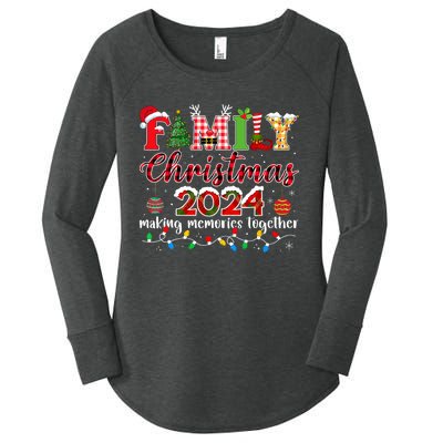 Family Christmas 2024 Matching Squad Santa Elf Funny Xmas Women's Perfect Tri Tunic Long Sleeve Shirt