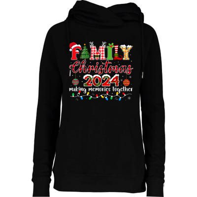 Family Christmas 2024 Matching Squad Santa Elf Funny Xmas Womens Funnel Neck Pullover Hood