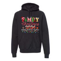 Family Christmas 2024 Matching Squad Santa Elf Funny Xmas Premium Hoodie