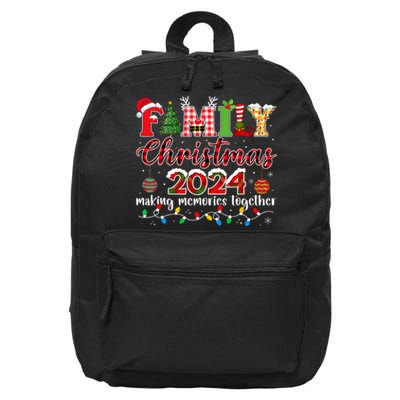 Family Christmas 2024 Matching Squad Santa Elf Funny Xmas 16 in Basic Backpack