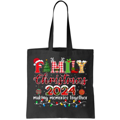 Family Christmas 2024 Matching Squad Santa Elf Funny Xmas Tote Bag