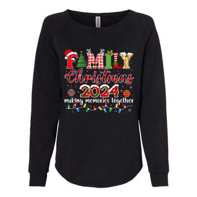 Family Christmas 2024 Matching Squad Santa Elf Funny Xmas Womens California Wash Sweatshirt