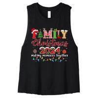 Family Christmas 2024 Matching Squad Santa Elf Funny Xmas Women's Racerback Cropped Tank