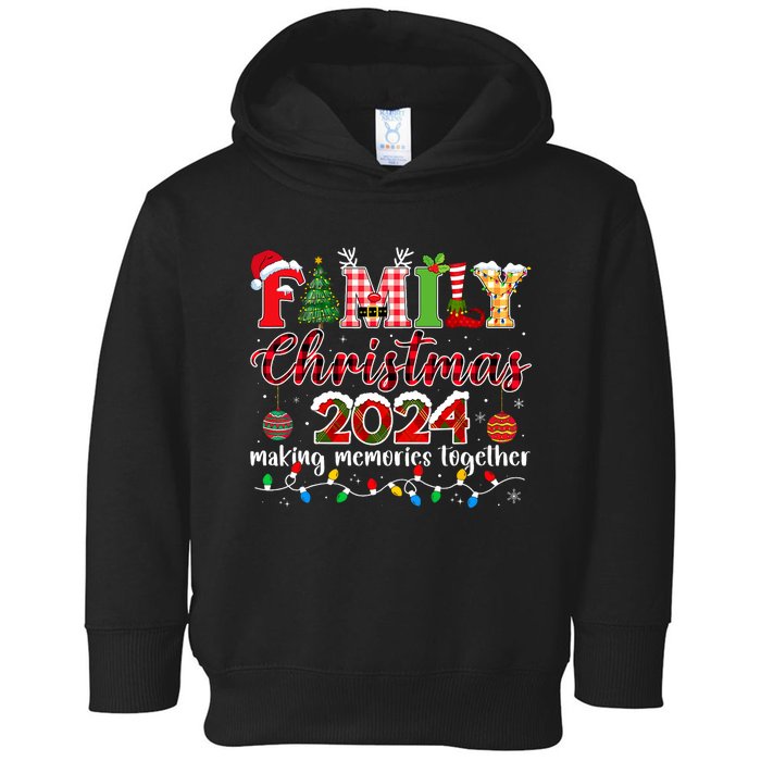 Family Christmas 2024 Matching Squad Santa Elf Funny Xmas Toddler Hoodie