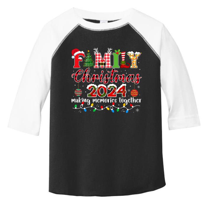 Family Christmas 2024 Matching Squad Santa Elf Funny Xmas Toddler Fine Jersey T-Shirt