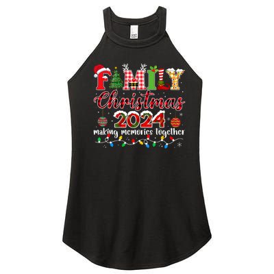 Family Christmas 2024 Matching Squad Santa Elf Funny Xmas Women's Perfect Tri Rocker Tank