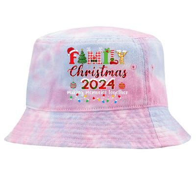 Family Christmas 2024 Matching Squad Santa Elf Funny Xmas Tie-Dyed Bucket Hat