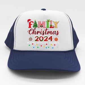 Family Christmas 2024 Matching Squad Santa Elf Funny Xmas Trucker Hat