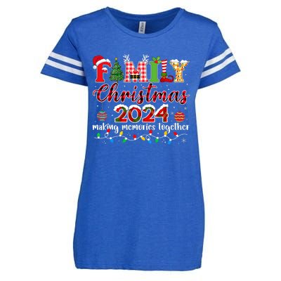 Family Christmas 2024 Matching Squad Santa Elf Funny Xmas Enza Ladies Jersey Football T-Shirt