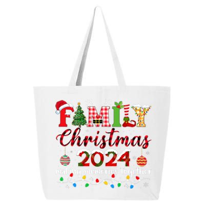 Family Christmas 2024 Matching Squad Santa Elf Funny Xmas 25L Jumbo Tote