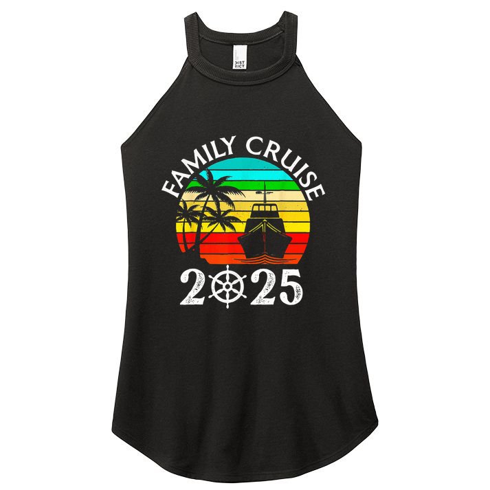 Family Cruise 2025 Vacation Trip Cruising Family Matching Women's Perfect Tri Rocker Tank