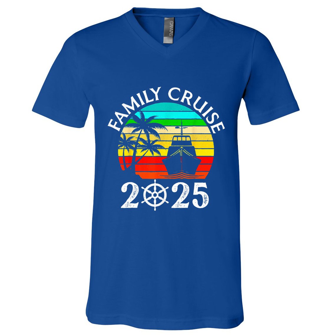 Family Cruise 2025 Vacation Trip Cruising Family Matching V-Neck T-Shirt