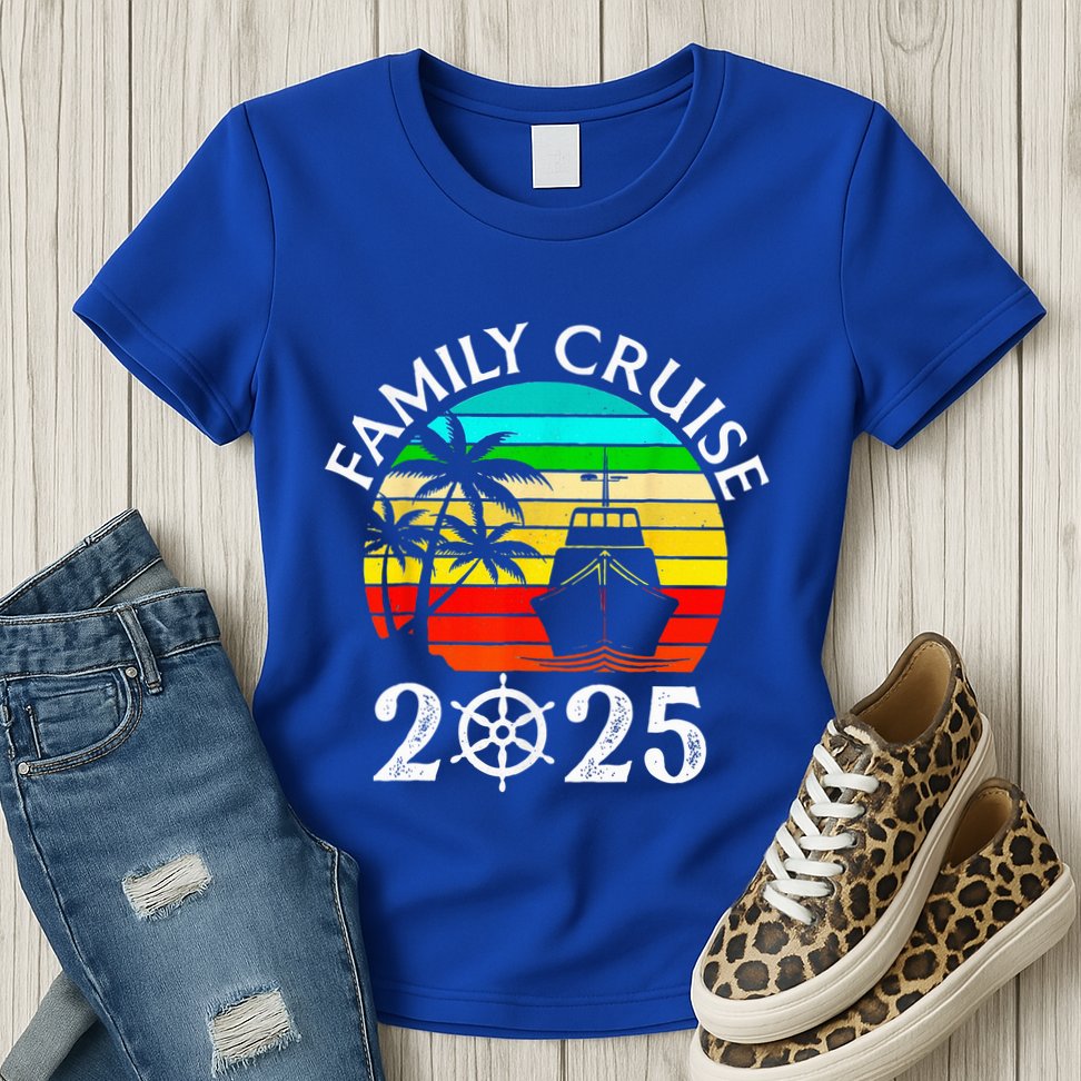 Family Cruise 2025 Vacation Trip Cruising Family Matching Womens T-Shirt
