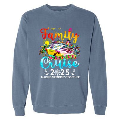 Family Cruise 2025 Family Vacation Matching 2025 Garment-Dyed Sweatshirt