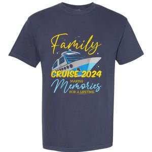 Family Cruise 2024 Sailing Cruising Vacation 2024 Garment-Dyed Heavyweight T-Shirt