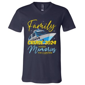 Family Cruise 2024 Sailing Cruising Vacation 2024 V-Neck T-Shirt