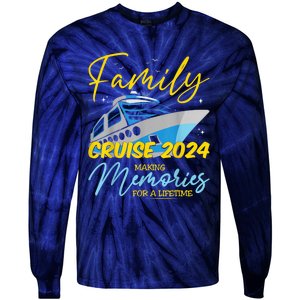 Family Cruise 2024 Sailing Cruising Vacation 2024 Tie-Dye Long Sleeve Shirt