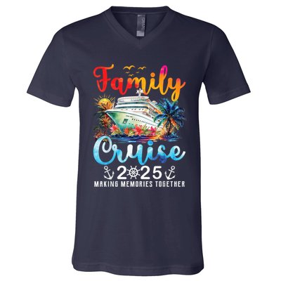 Family Cruise 2025 Vacation Trip Family Matching Cruise Ship V-Neck T-Shirt
