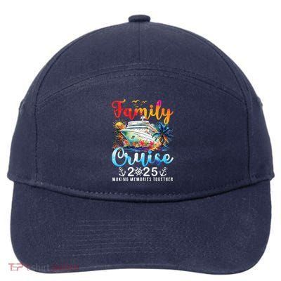 Family Cruise 2025 Vacation Trip Family Matching Cruise Ship 7-Panel Snapback Hat