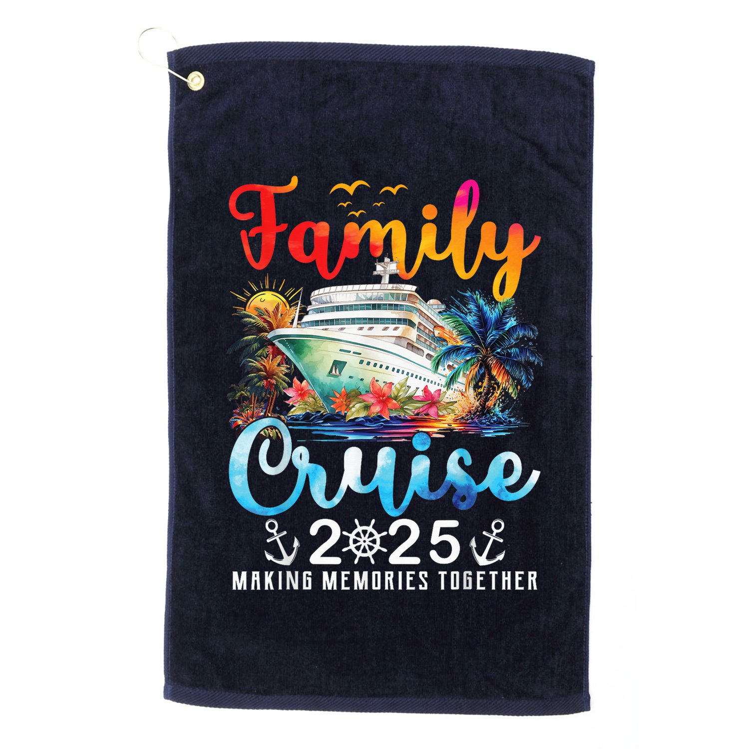 Family Cruise 2025 Vacation Trip Family Matching Cruise Ship Golf Towel