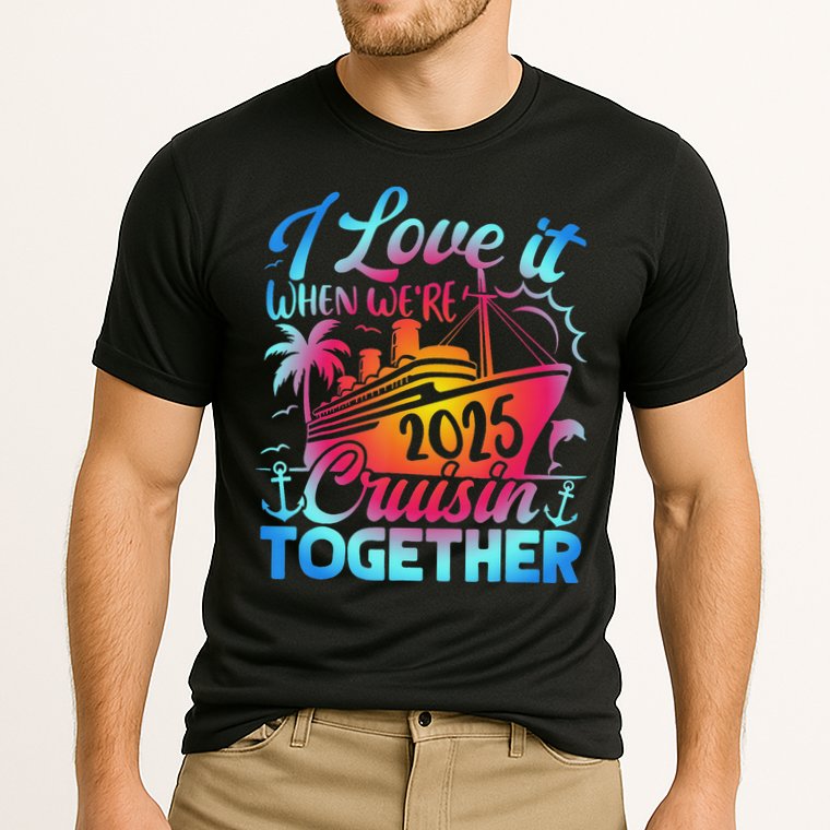 Family Cruise 2025 I Love It When We're Cruisin' Together Cooling Performance Crew T-Shirt