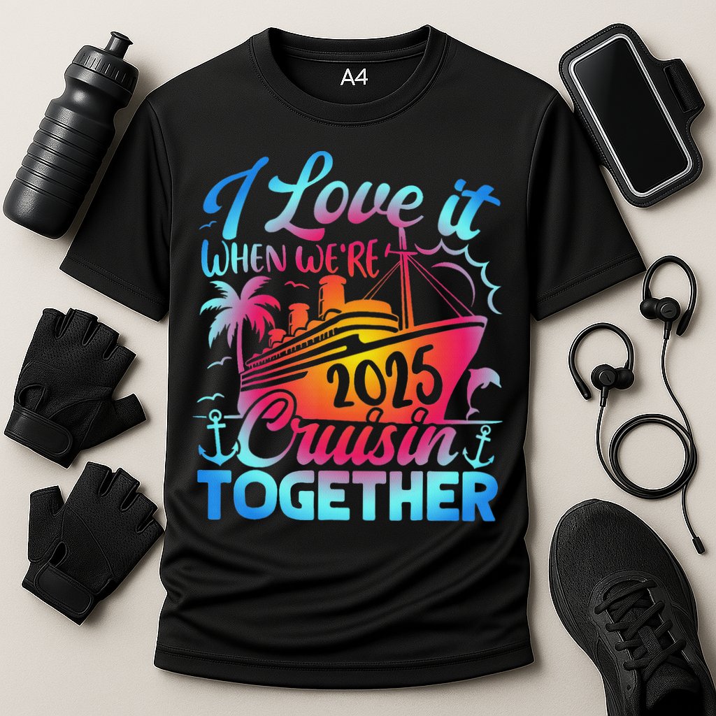 Family Cruise 2025 I Love It When We're Cruisin' Together Cooling Performance Crew T-Shirt