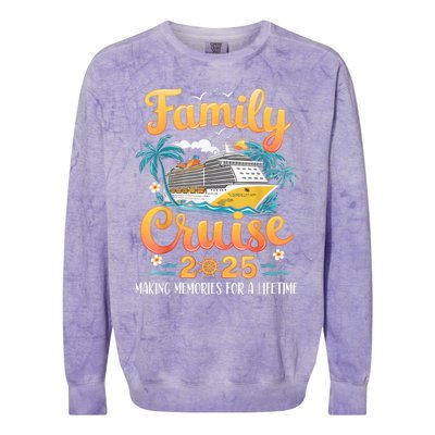 Family Cruise 2025 Cruise Squad Party Family Group Matching Colorblast Crewneck Sweatshirt