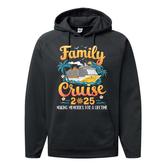 Family Cruise 2025 Cruise Squad Party Family Group Matching Performance Fleece Hoodie