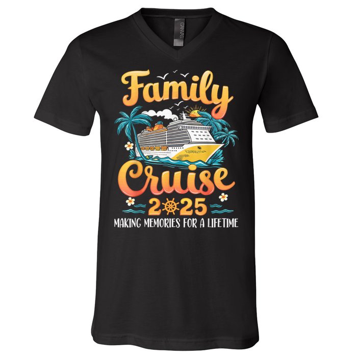 Family Cruise 2025 Cruise Squad Party Family Group Matching V-Neck T-Shirt