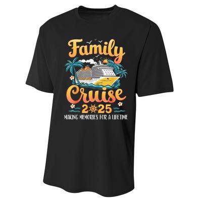 Family Cruise 2025 Cruise Squad Party Family Group Matching Performance Sprint T-Shirt