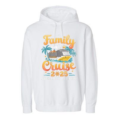 Family Cruise 2025 Cruise Squad Party Family Group Matching Garment-Dyed Fleece Hoodie