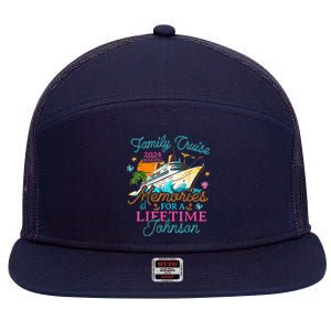 Family Cruise 2024 Making Memories For A Lifetime Beach 7 Panel Mesh Trucker Snapback Hat