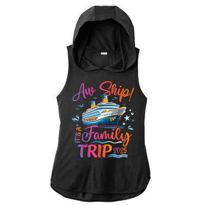 Family Cruise 2025 Aw Ship ItS Family Trip 2025 Ladies PosiCharge Tri-Blend Wicking Draft Hoodie Tank